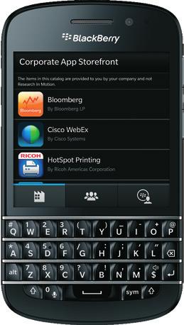 With a comprehensive catalog of business apps available through BlackBerry World, it s easy for users to find the apps they want.