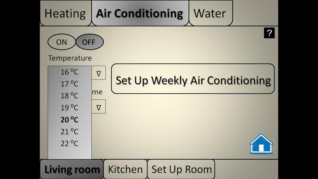 Screen to set up regular air conditioning for living room.