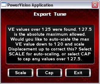 WORKING WITH POWER VISION Power Vision Menus Note:Step #2 will only apply if your tuning session yields learned data that reaches the upper limit of the VE table.