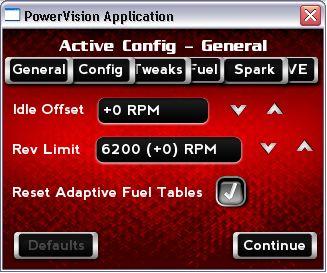CHAPTER 4 Power Vision Menus To Configure Quick Tune Quick Tune allows you to alter the last tune flashed to the vehicle s ECM without requiring a computer and WinPV software.