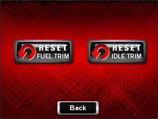 CHAPTER 4 Power Vision Menus To Reset Trims Reset Trims resets adaptive fuel or idle trims that have been learned by