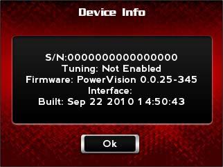 CHAPTER 4 Power Vision Menus Device Info Menu To View Information About the Power