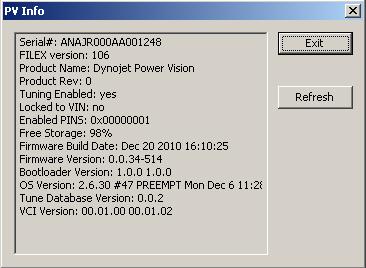WORKING WITH WINPV WinPV Menus PowerVision Menu To View the PowerVision Information 1 Select