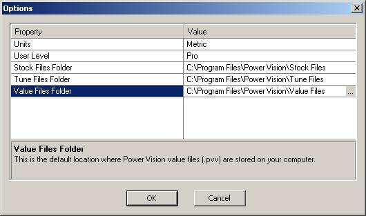 WORKING WITH WINPV WinPV Menus 6 To create the default location where the Power Vision value files (.