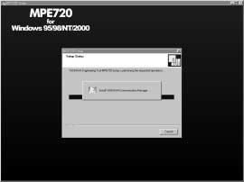 1 INFO The following messages may appear when installing the MPE720.