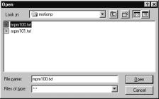 10.3 Creating Motion Programs 10.3.6 Motion Editor Expansion Commands This section explains the import and export commands which are associated with external program text files.