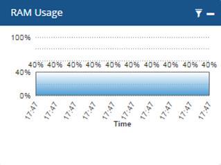 Displays network usage in megabits over time.