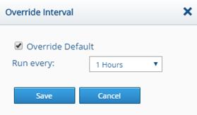 CHANGE CHECK INTERVAL The Change Check Interval button enables you to override the default interval for the health check and specify a new interval.