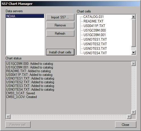 Simrad CS68 ECDIS When the import process is completed the charts are ready to be used in the CS68 system Installing S63 charts The S63 charts needs a user permit code to be installed on the CS