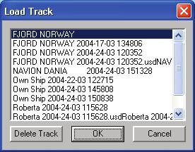 Information about a track may be viewed in the Track Information dialog, activated by moving the cursor to the track and pressing the right cursor key. 6.