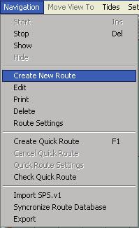 WORKING WITH ROUTES 7.5 Creating a new route Two methods could be used when creating a new route: using the cursor.