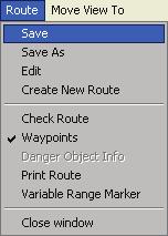 3 Insert an additional waypoint between two waypoints by moving the cursor along a leg and pressing the left cursor key.