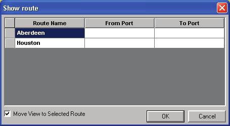 The following dialog for entering the route name will be displayed: Enter the new name for the route in the New Route field, confirm the entry and close the dialog by tapping OK. 7.