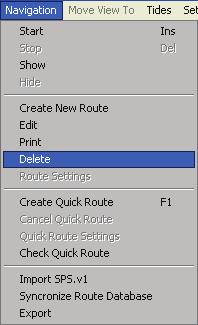 WORKING WITH ROUTES 7.9 Printing a route All waypoints in a route may be printed if a printer is connected to the CS system.