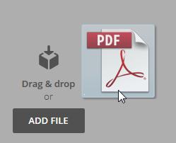 To select files you wish to process: Click on one of the available ADD FILE buttons.