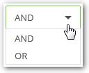 Select one of the following options to logically combine the conditions: AND The function currently being configured