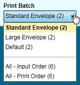 OMS-100 User Manual When multiple print batches are defined, a new drop-down menu Print Batch is provided to switch between the print batches.