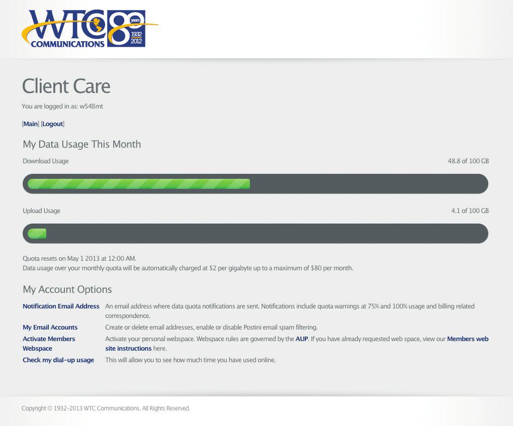 Using WTC Client Care Using WTC Client Care Inside Client Care Log in to Client Care using the WTC user name and password you were originally assigned, such as w69xr3.
