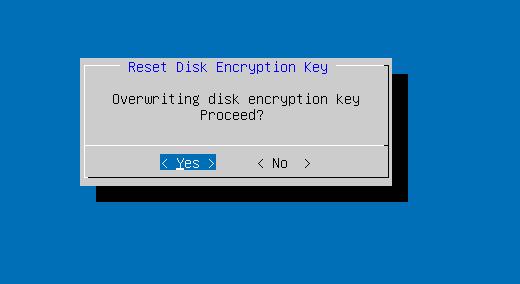 Reset Disk Encryption Key MAGNUM operates with an encrypted disk to protect all stored data, using an auto-generated key.