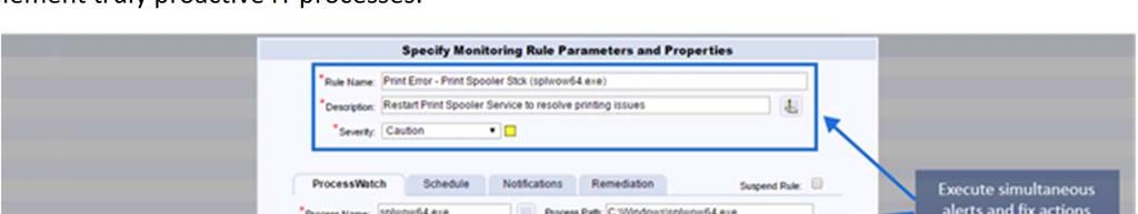 Automated Remediation Actions You can configure automatic remediation fixes to take place when certain alerts are triggered based on faults, events or