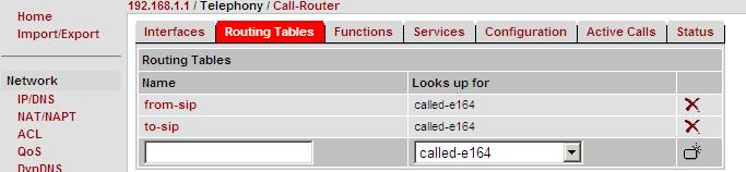 Select Call-Router again and then select the Routing Tables tab. 12.Select from-sip.