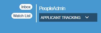 Applicant Tracking Module The home page defaults to the Applicant Tracking Module.