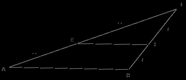 5. Given BE = 11, EA = 11, BD = 7, and DC = 7, show that BED~ BAC. Both triangles share angle B, and by the reflexive property, B B. BA = BE + EA, so BA = 22, and BC = BD + DC, so BC = 14.