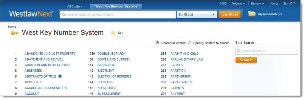 Our attorneyeditors create headnotes, which are classified to topics and key numbers from the West Key Number System.