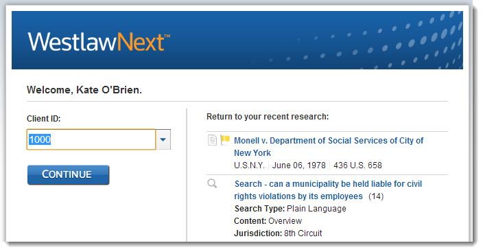 Select lient ID fter you sign on, create or assign a lient ID for your research session.