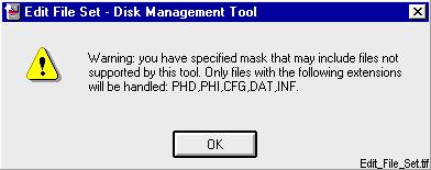 11 Disk Management Tool 1MRS751258-MUM Adding New File Sets New file sets can be added as follows: 1 Click on Add command button in the DMT main dialog box.