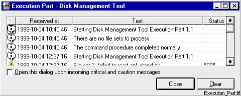 1MRS751258-MUM 11 Disk Management Tool 4 Click OK. 5 The OK button propagates changes to the main dialog box and then closes the File Set Properties dialog box.