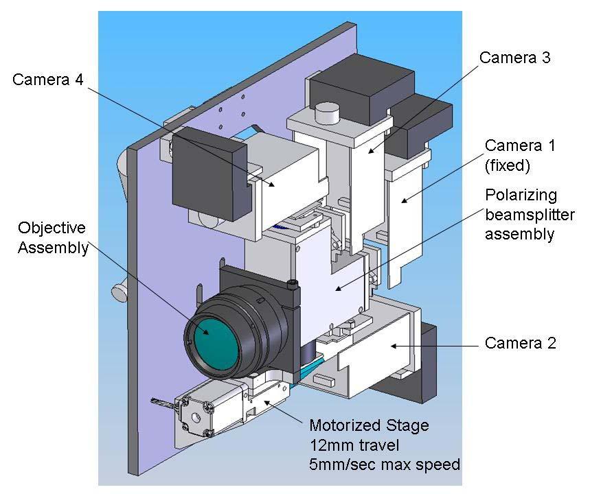 Figure 3. CAD drawing of the imaging polarimeter that looks at the water surface. from the Piermont pier on the Hudson River, near Lamont Doherty Earth Observatory.