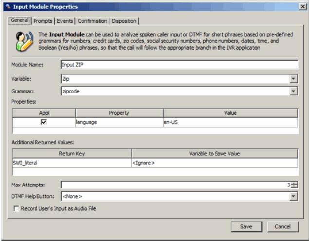 IVR Examples Creating an IVR Script with XML Web Service Query Input Module Using the Input Module the caller