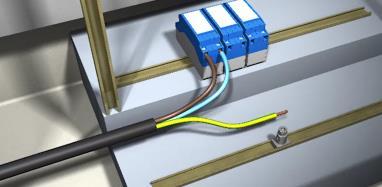 Step 9 Route DC cable element to their respective termination points and connect.