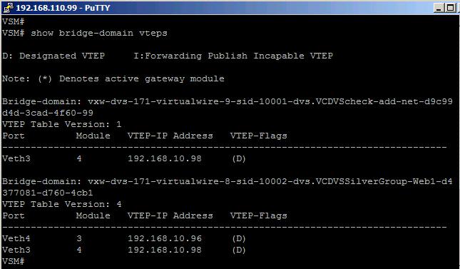 Verify VXLAN VTEPs As we've learned in previous Lab lessons, every VEM has a VMkernel interface with capability-vxlan port-profile attached.
