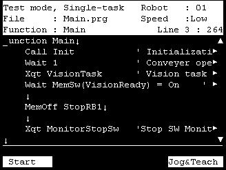 Operation 4.TEST Mode 4.5 Program List Display The program list for selected Function is displayed. Check that the Function to perform program verification is surely selected.