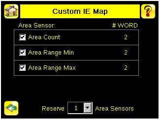 The bottom of the screen shows the word usage on the customizable space. In the screenshot above, seven words have been used for one Area sensor "Area (1)".