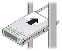 If the mounting brackets are not inserted properly, the unit may fall when removing it from the rack, causing equipment damage and possibly personal injury. 5.