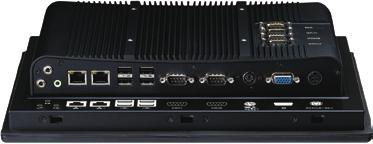 KB/MS USB x4/ 2x mini-pcie sockets/ 1x CFast/ 2x RS232/ 422/ 485 Optional 3.5G/ Wi-Fi Module / 2.5 HDD/ 2x COMs / GPIO / DIO DDR3 1GB/ 2.