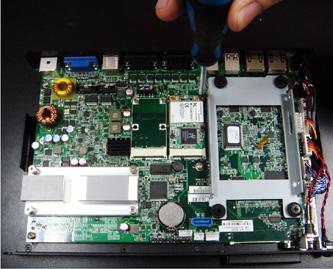 Mounting screw Mini PCIe module Mini PCIe slot Mounting screw Copyright 2012