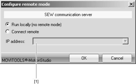 10 Working Locally and Remotely Remote Notes on settings in MOVITOOLS MotionStudio NOTE If you close MOVITOOLS MotionStudio, the SEW Communication Server also shuts down (default setting).