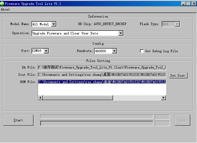 3. Introduction of the Tool The tool is used to upgrade firmware. It works as following steps: Step1: Select the.txt scatter file corresponding to the.bin file.