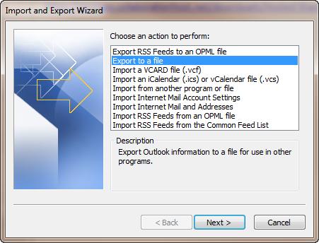 PST Admin for Outlook 2013 2 4. Select Advanced from the left side menu, and then click [Export].