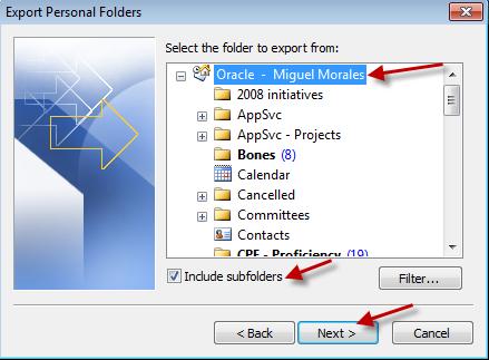 5. Select the top folder (e.g.