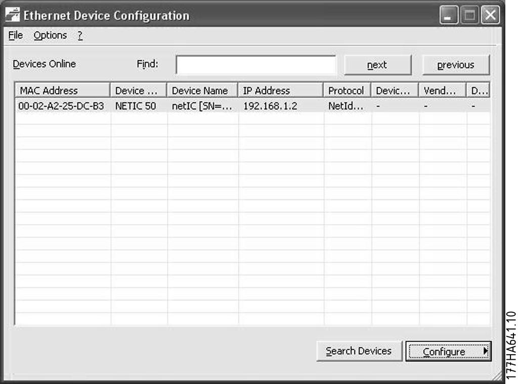 5 5 Device Configuration Installation Guide 177HA623.10 Illustration 5.2 Starting the Tool 5.