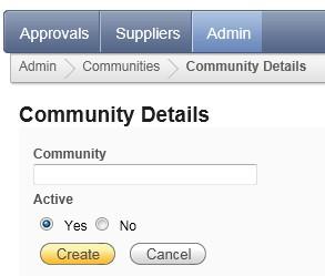 To add a new Yukon community click Add Community Enter the Yukon Community name Set that community to be