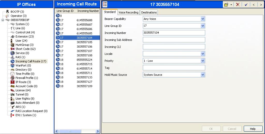 5.9. Create an Incoming Call Route for the Inbound SIP Calls Select Incoming Call Route in the left pane. Right-click and select New.