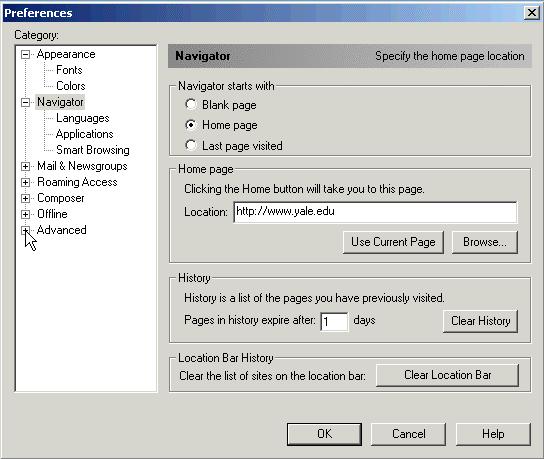 application using Netscape Communicator 4.79. 1.