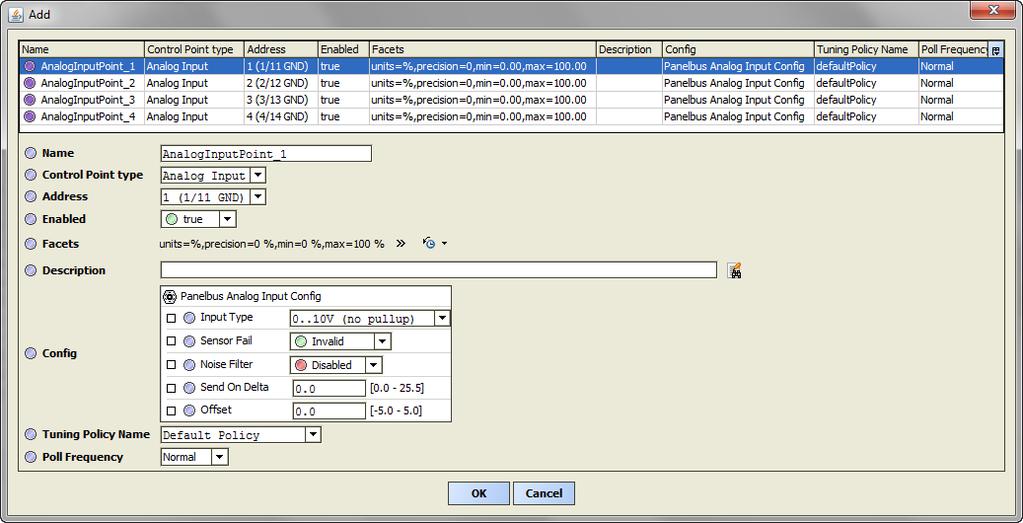 EAGLEHAWK PANELBUS DRIVER USER GUIDE 5. In this dialog, you can modify point properties before adding the points to the database.