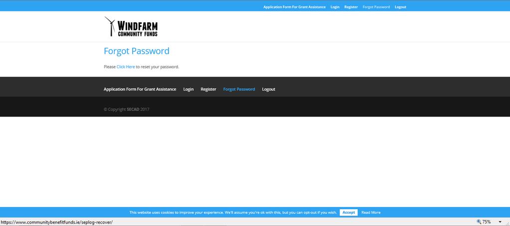 Logging in Existing Subscribers If you have forgotten your password you can click on